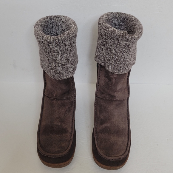 The North Face Sweater Boots Brown Suede Winter Size 7.5 - Picture 2 of 9